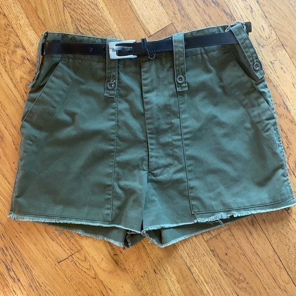FURST OF A KIND Army Green Cargo Zipper Shorts Size Small - Picture 1 of 9